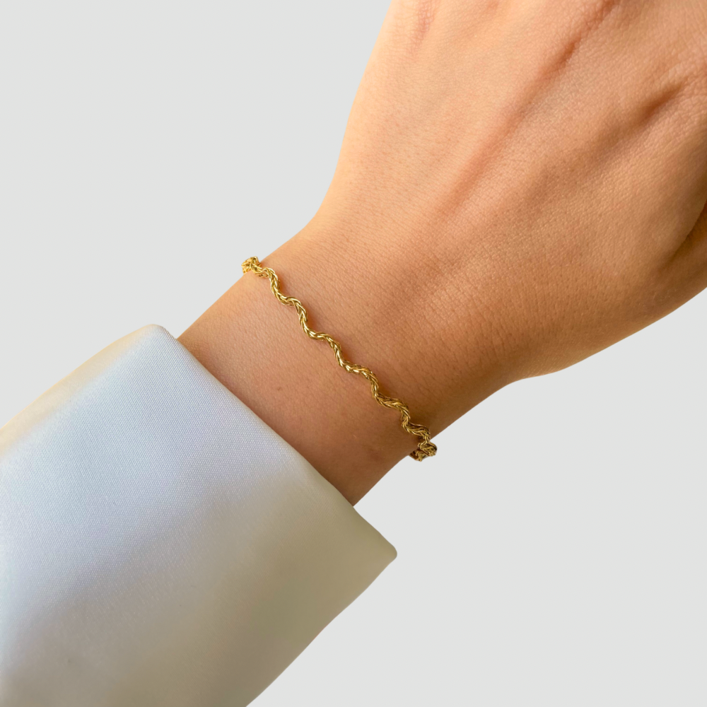 Waved Bracelet Gold