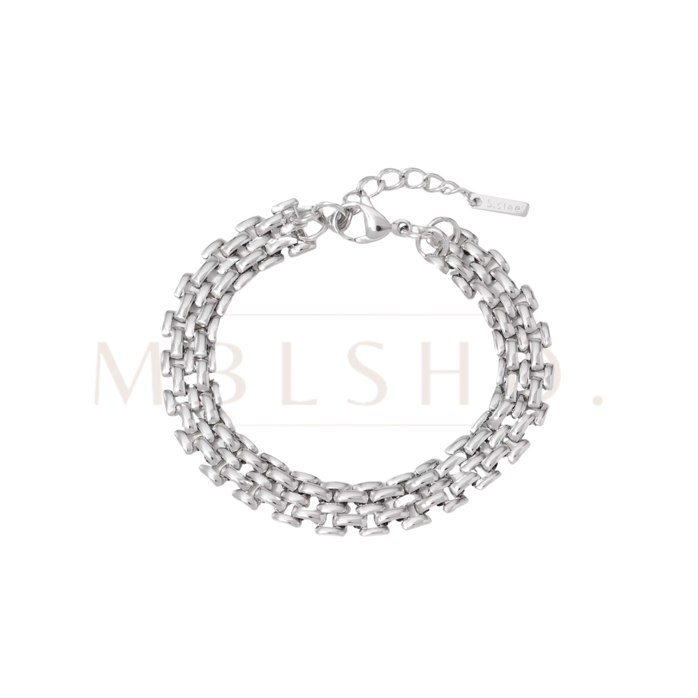 Watch Band Chain Bracelet Silver