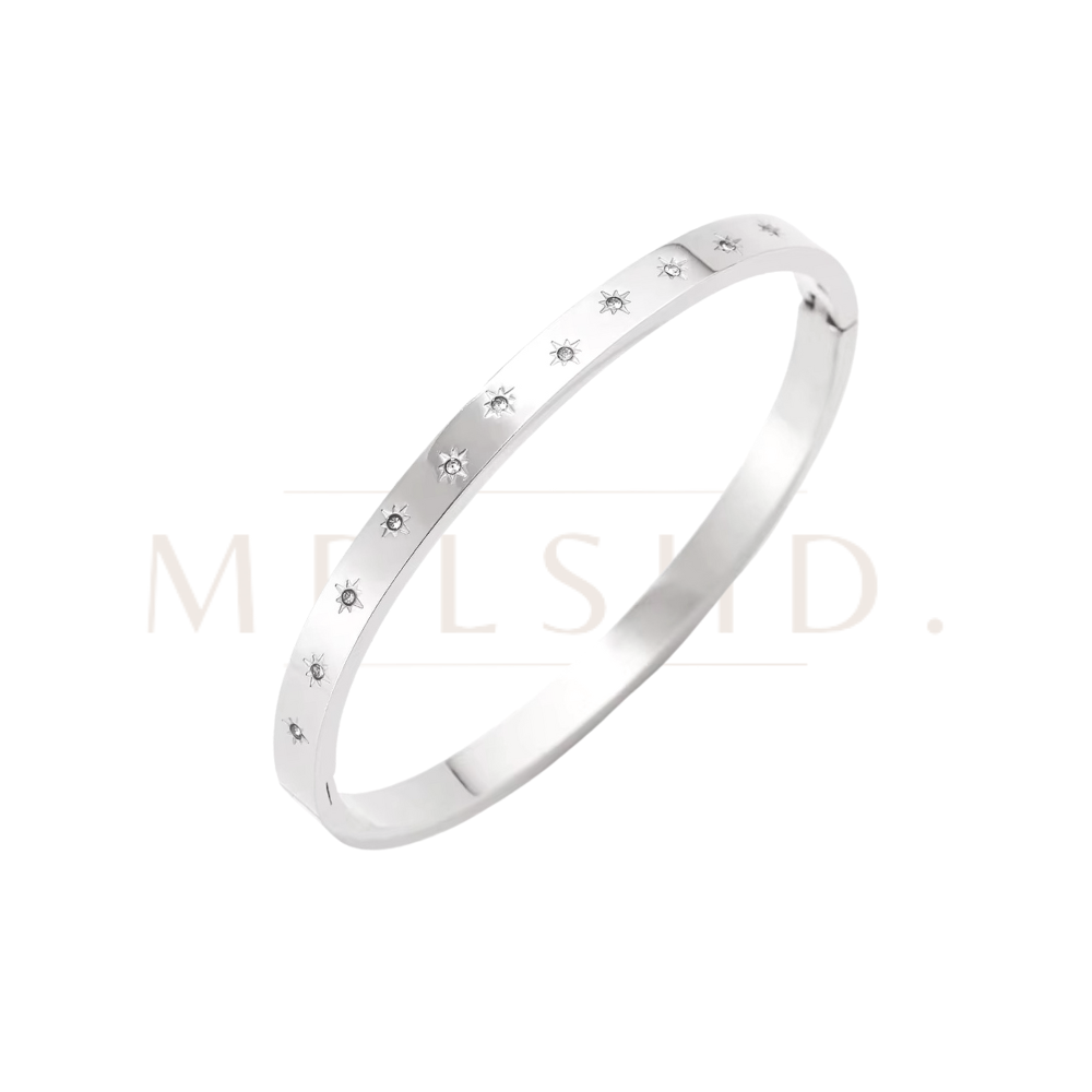 Small Stars Bangle -Silver-
