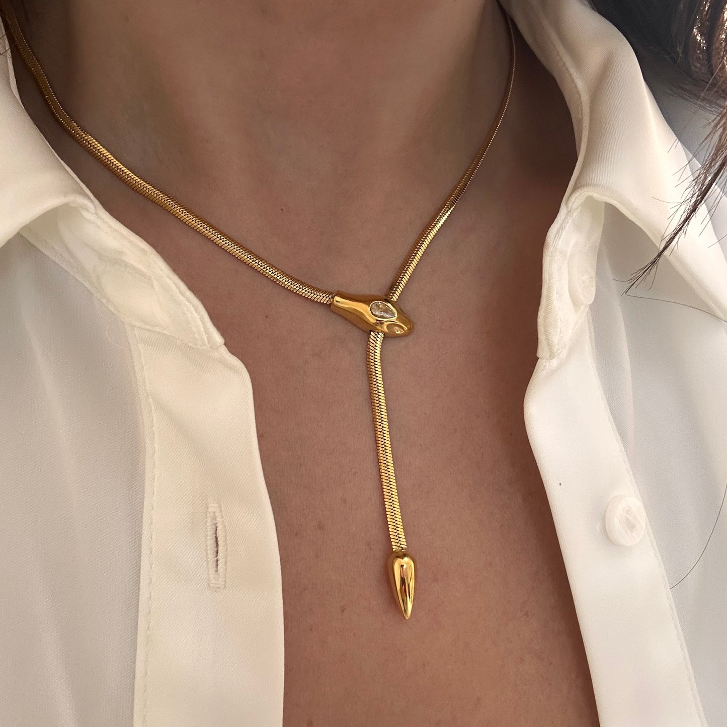 Snake Y Shape Necklace