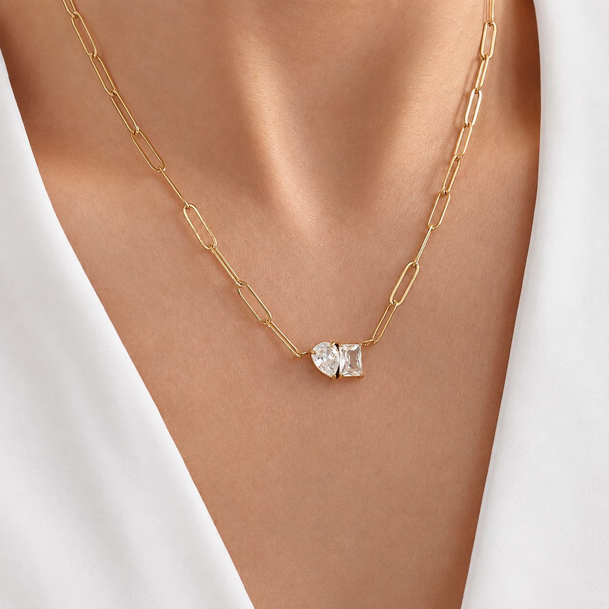 Double Stone Necklace