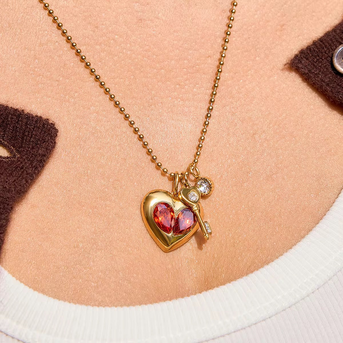 Twin Flame Heart Necklace