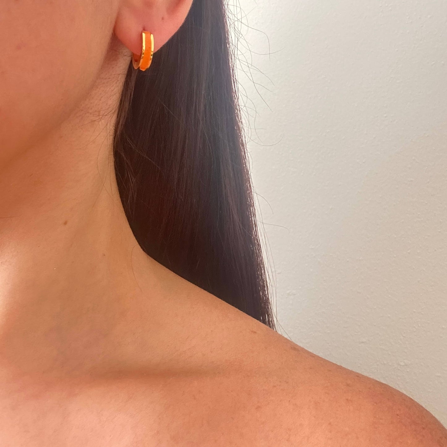 Small Enamel Hoop Earrings