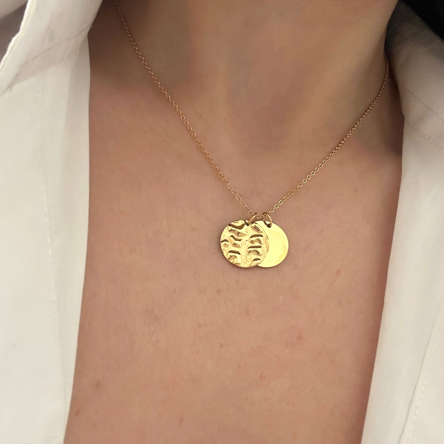 Double Charm Pendant Necklace