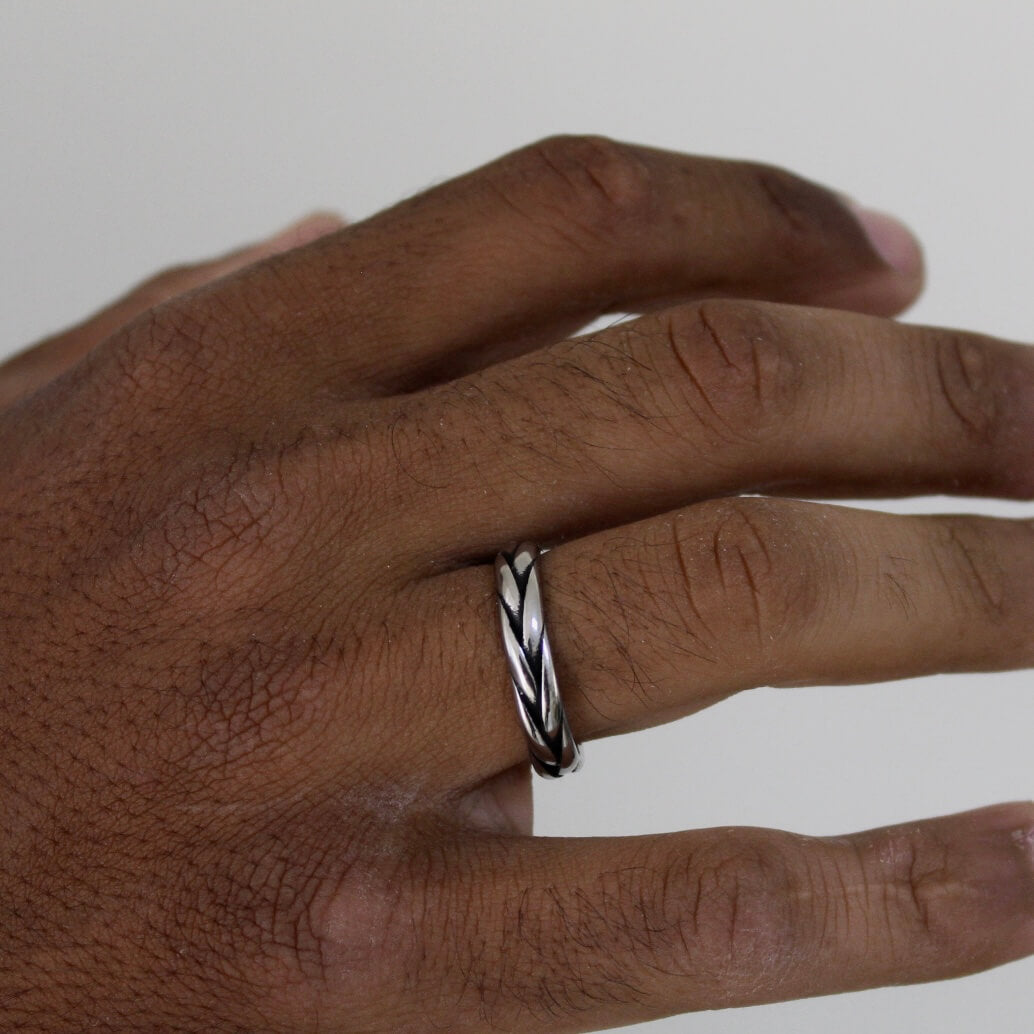 Braided Ring Silver - Men