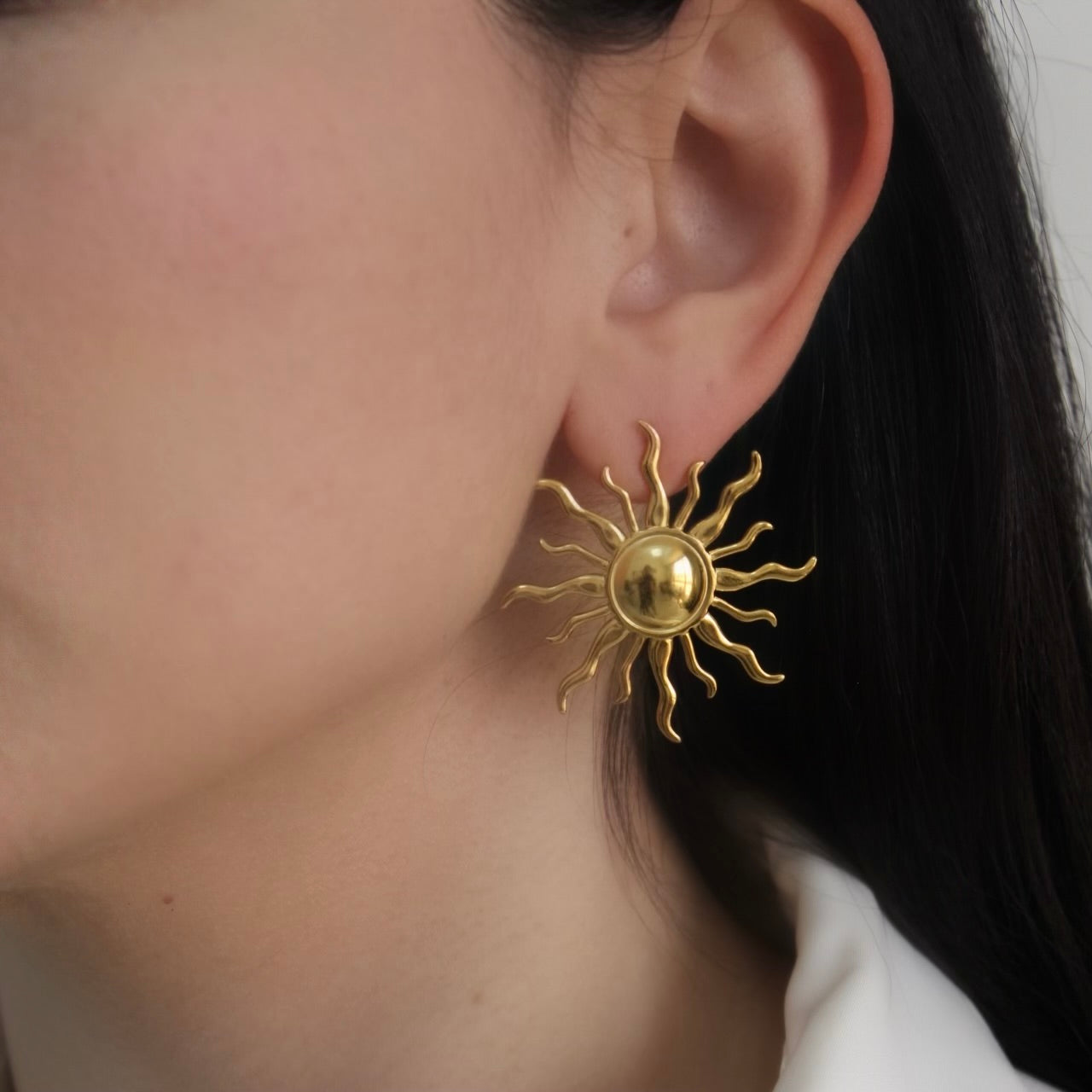 Golden Sunburst Earrings