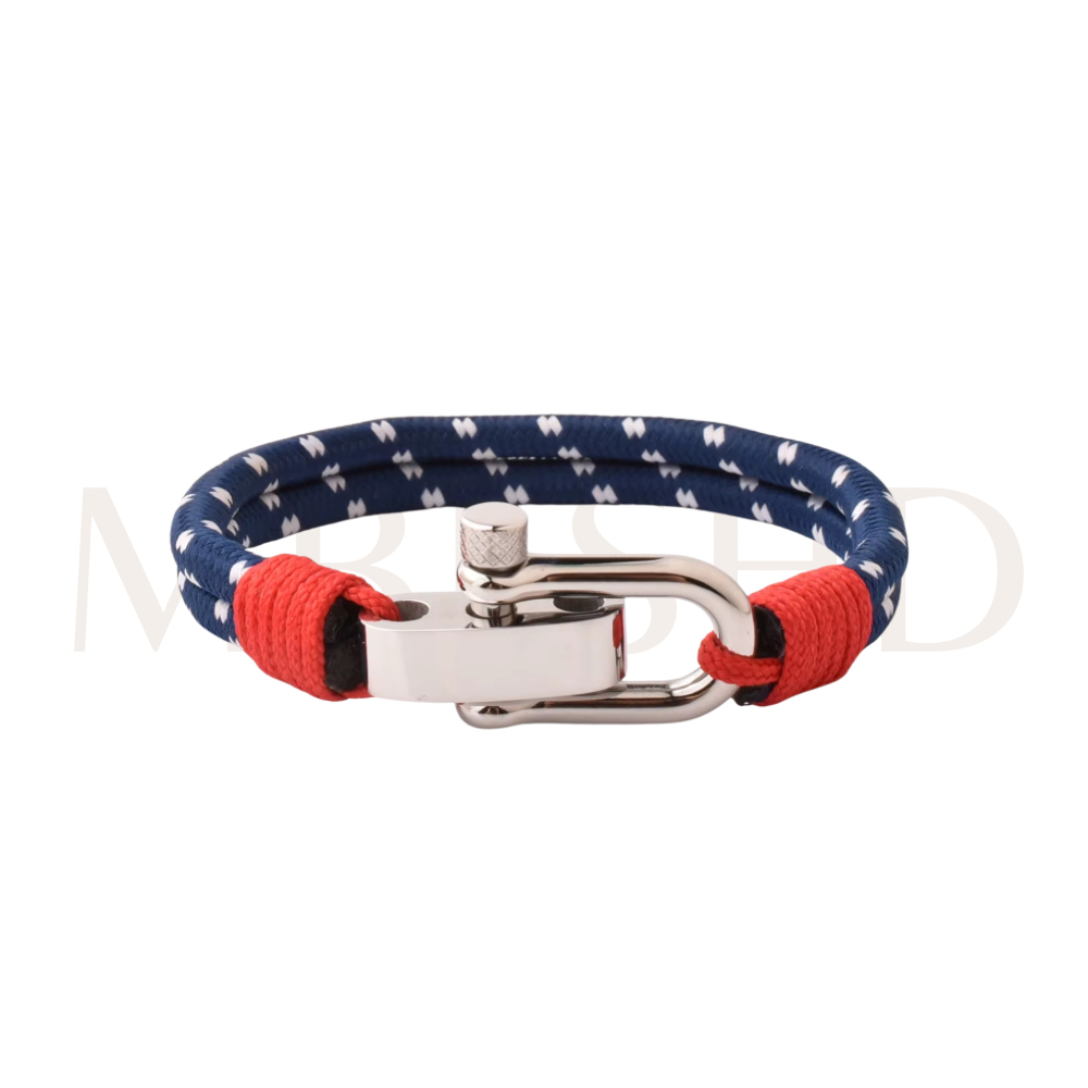 Mariner Navy Shackle Bracelet