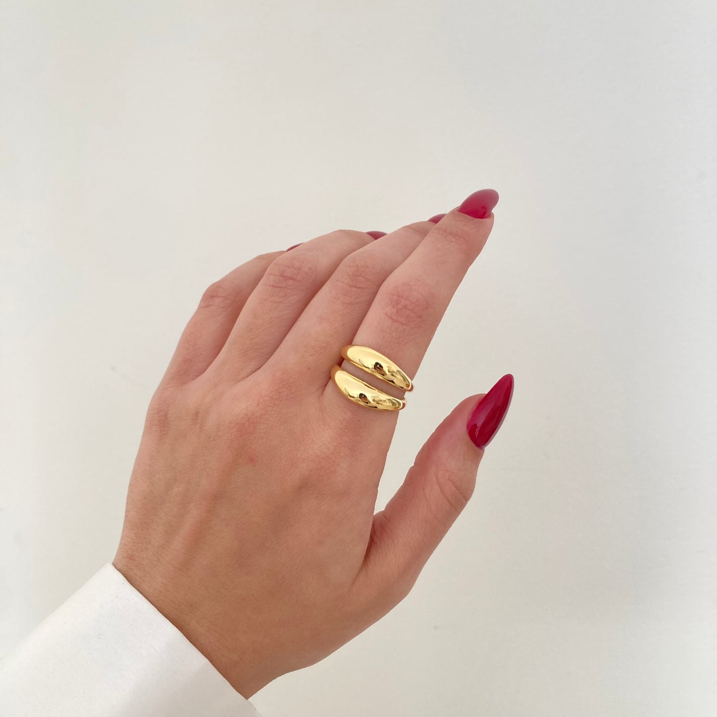 Golden Flow Wrap Ring