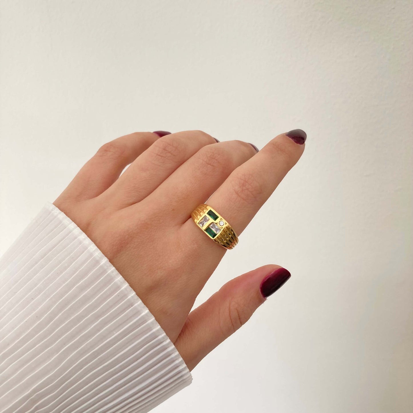Green Chunky Ring