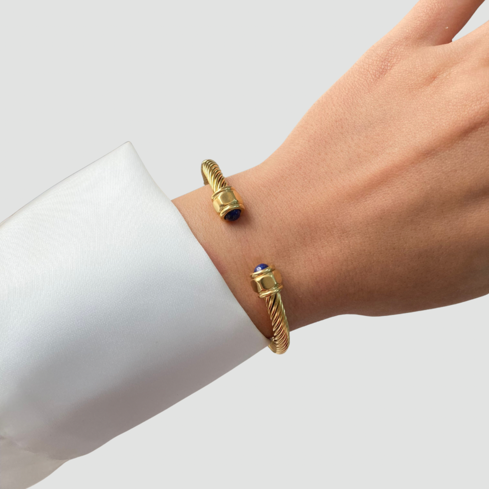 Navy Blue Wire Bangle