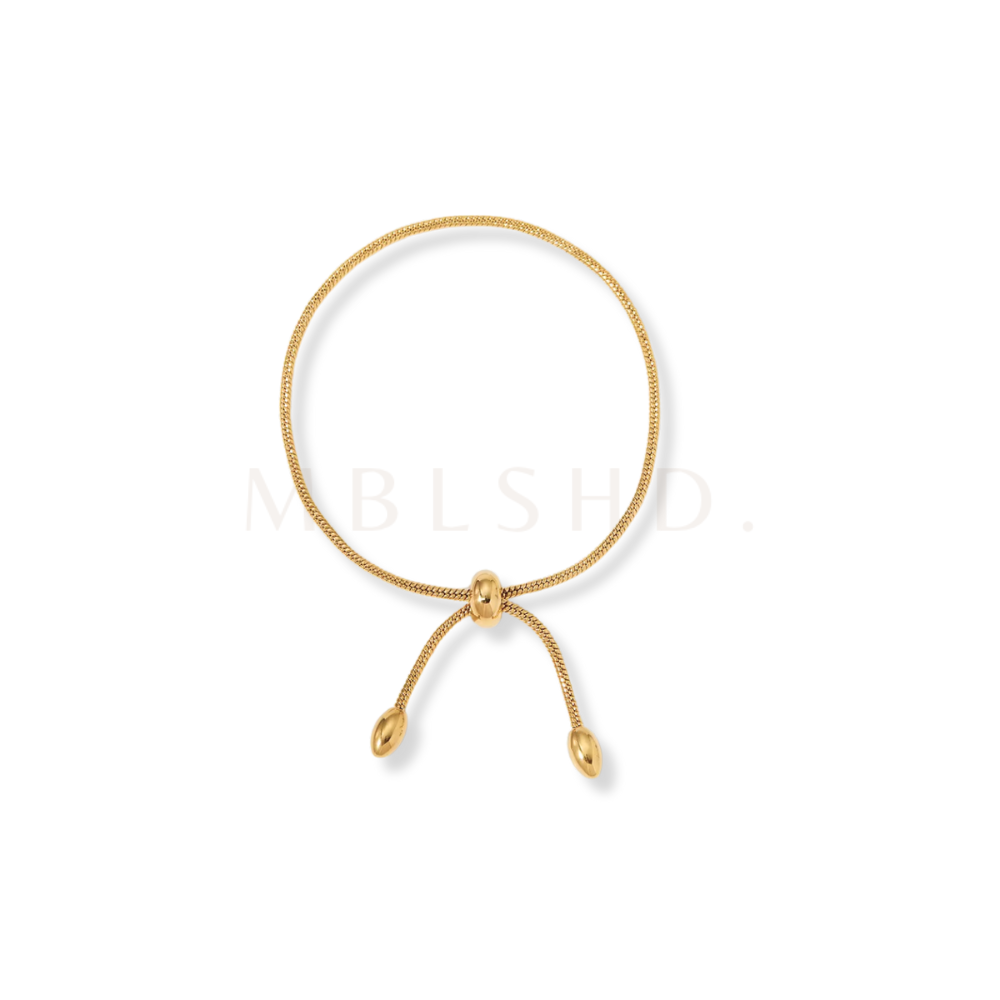Simple Gold Drawstring Bracelet