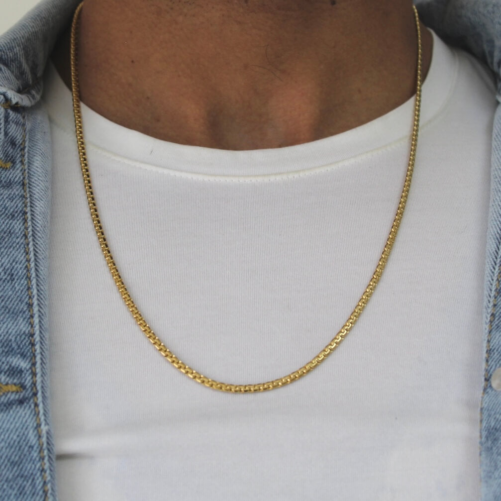 Pressed Gold Necklace - Men
