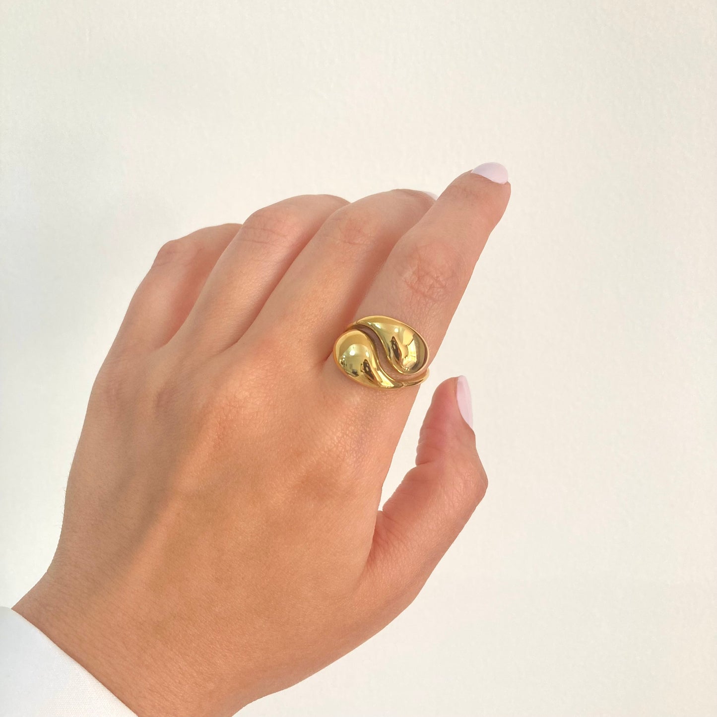 Gold Bypass Ring