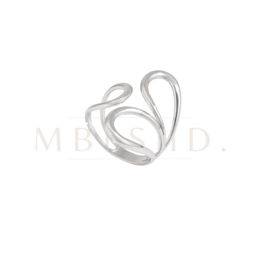 Triple Irregular Hollow Silver Ring