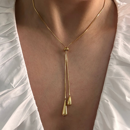 Teardrop Y Shaped Necklace