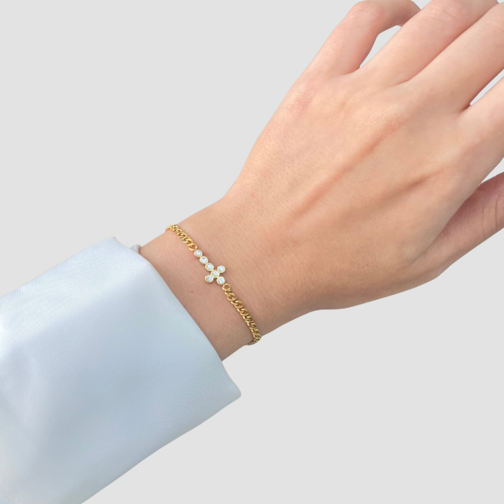 Crystal Cross Bracelet