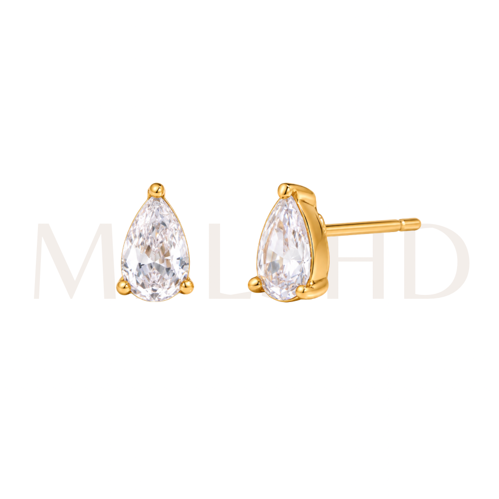 Raindrop Sparkle Stud Earrings