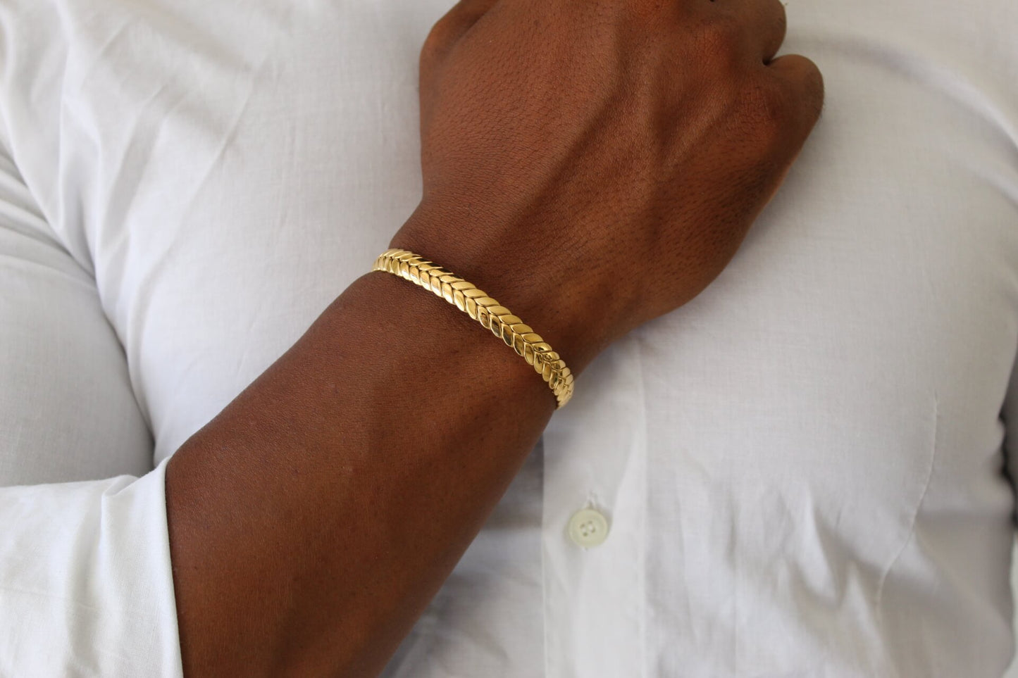 Leaves Gold Bracelet - Men