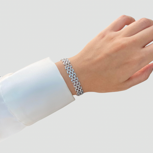 Watch Band Chain Bracelet Silver