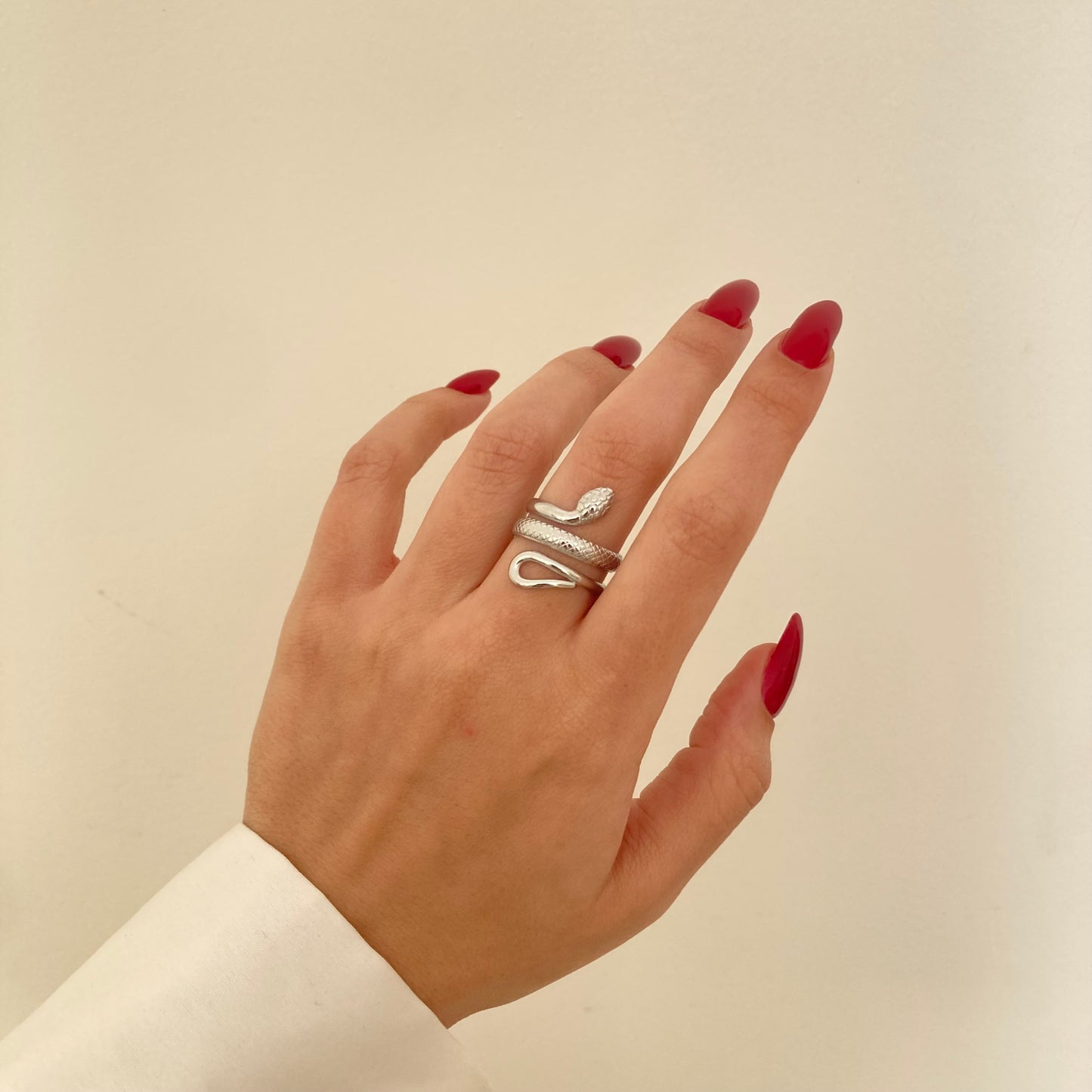 Snake layered Ring -Silver-