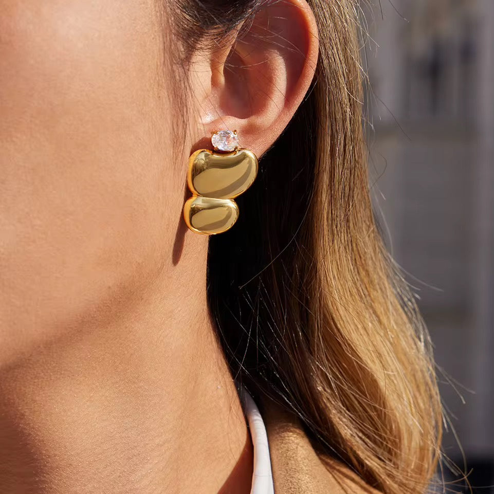 Puffy Heart Drop Earrings