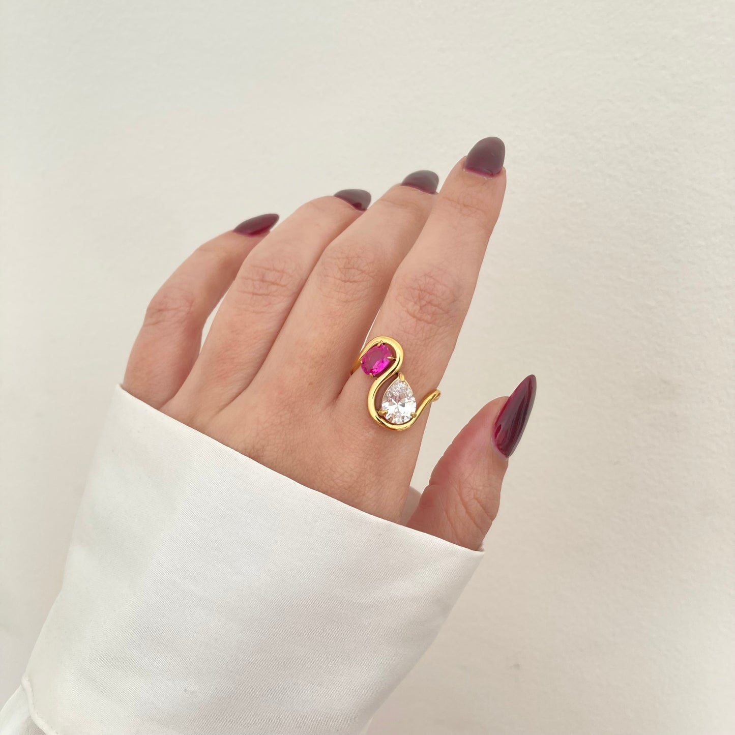 Statement Pink & White Ring