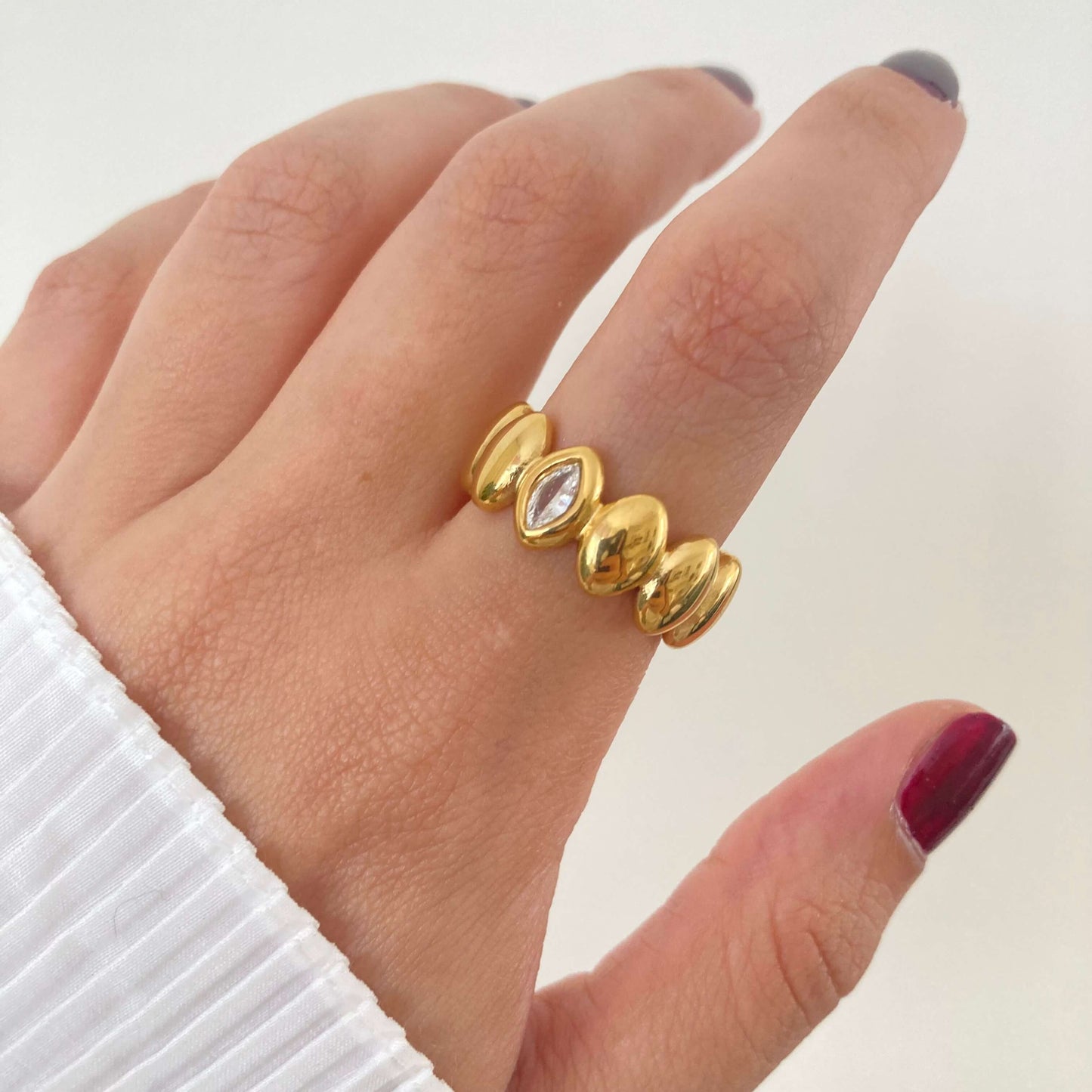 Crown Zircon Ring