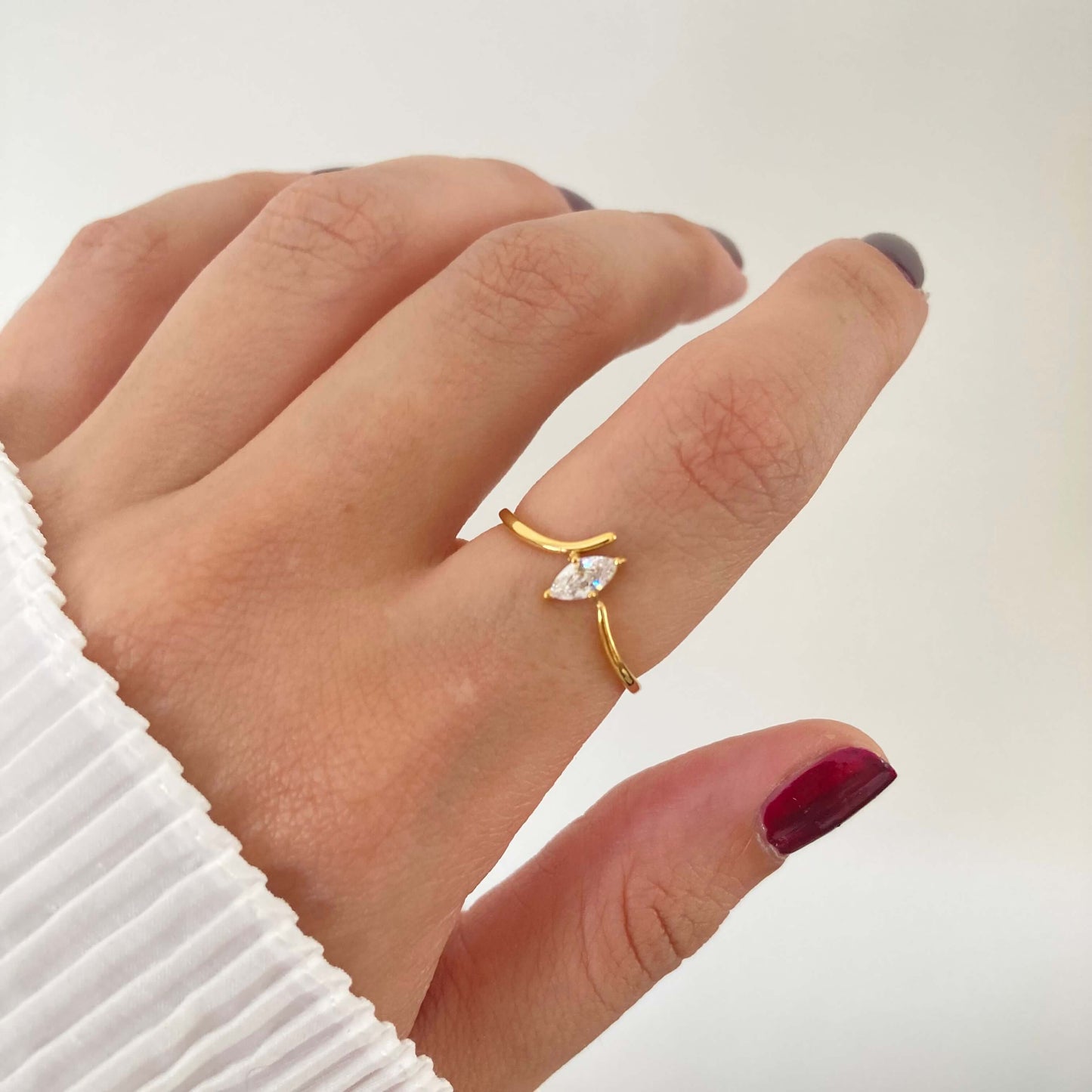 Oval Wave Ring