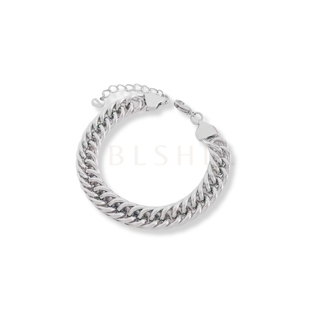 Chunky Cuban Chain Bracelet Silver