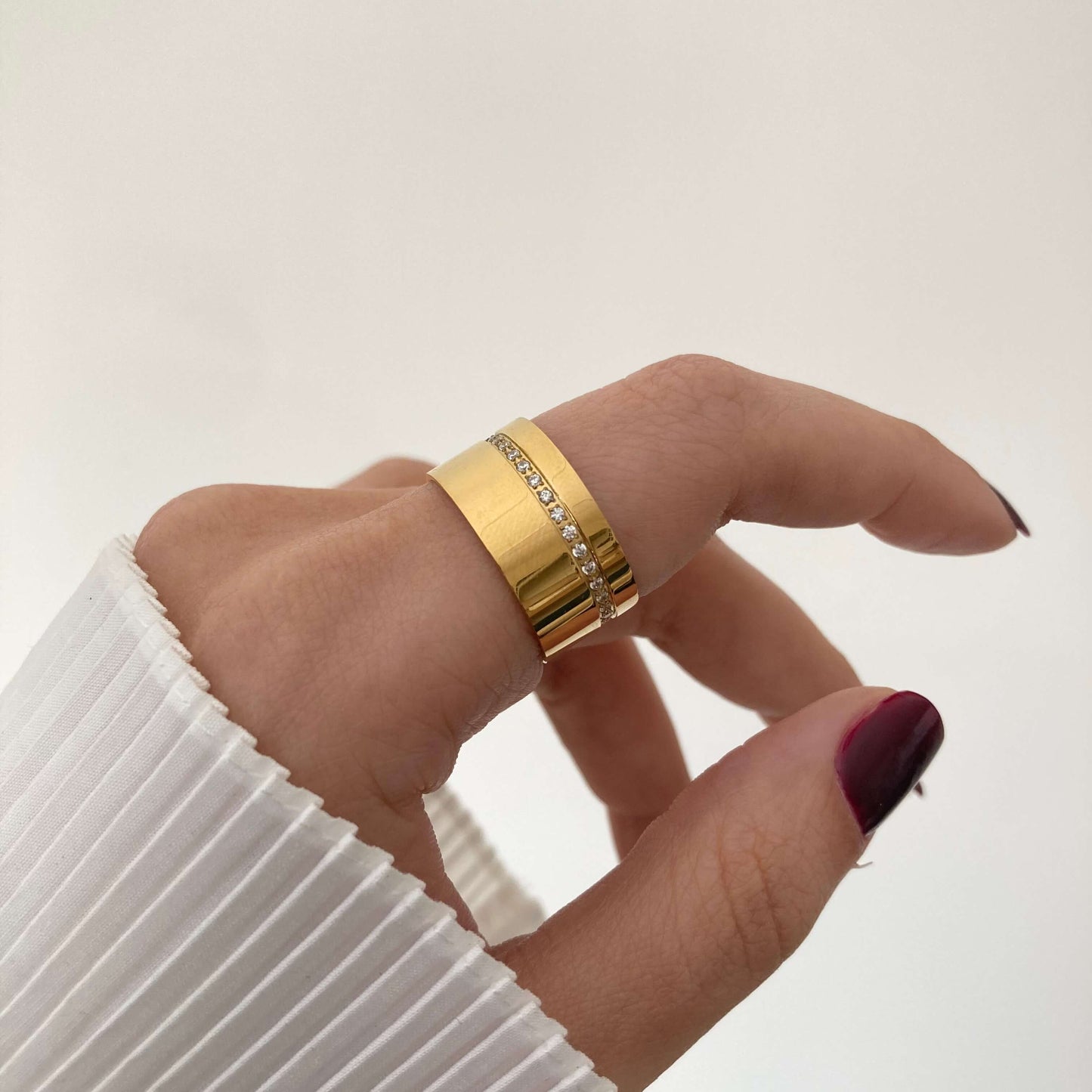 Wide Embellished Ring