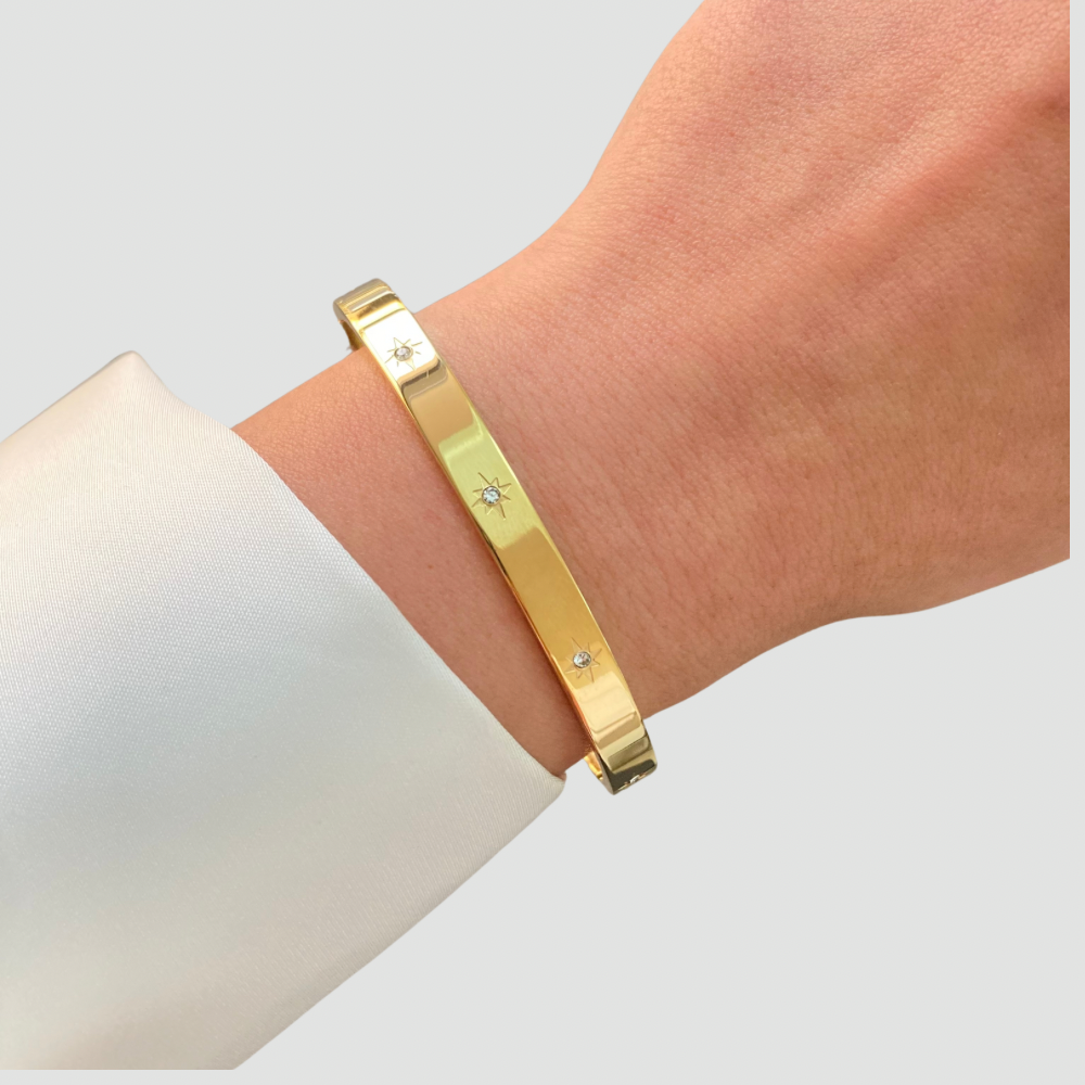Wide Stars Bangle