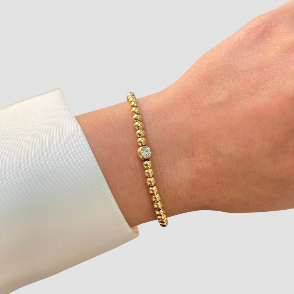 Zircon Ball Bead Bracelet
