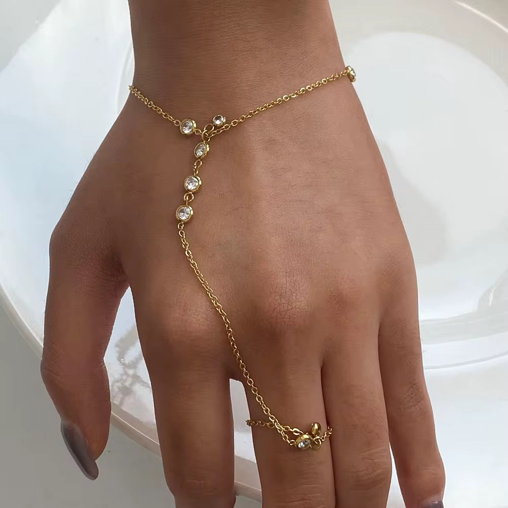 Zircon Handchain Bracelet