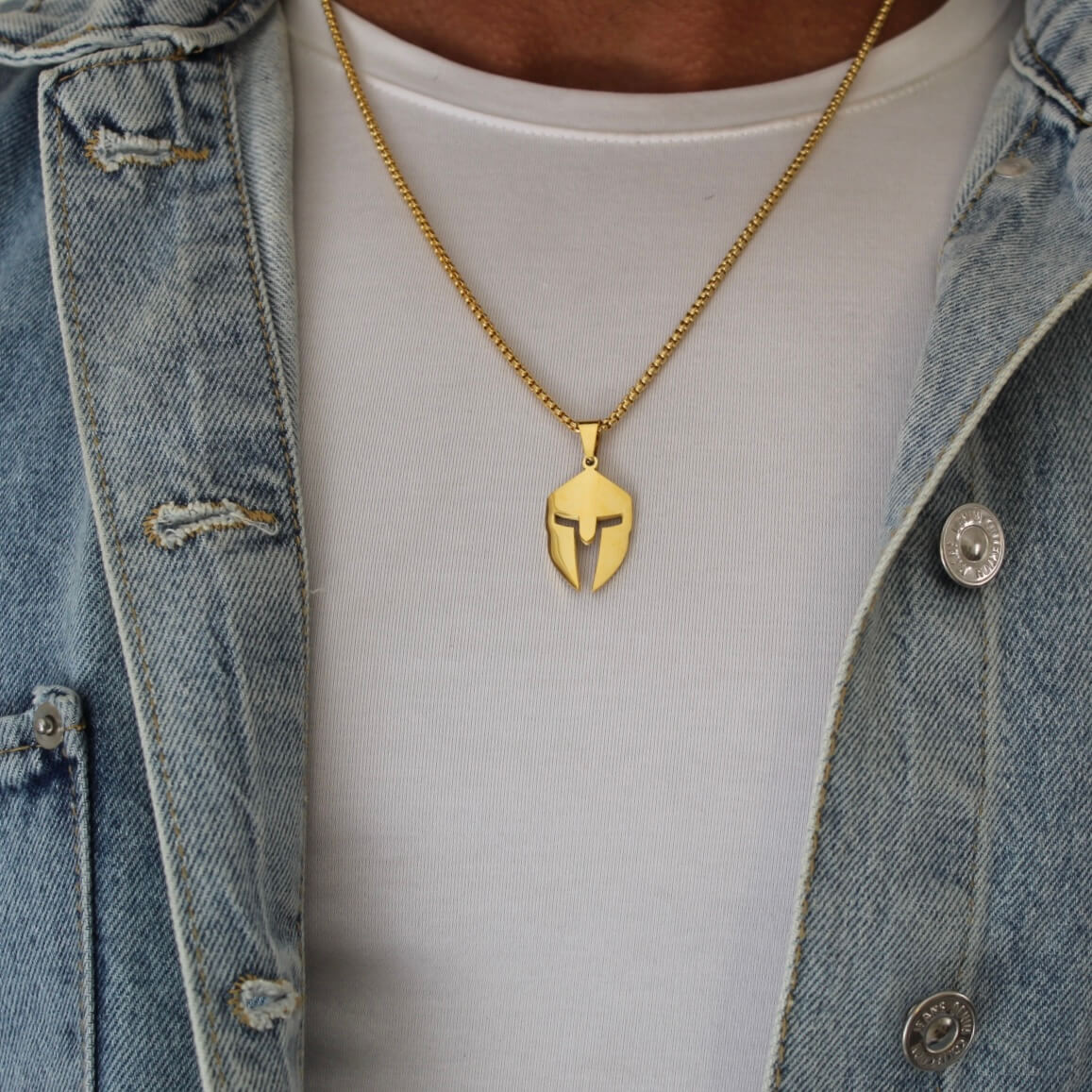 Spartan Gold Pendant Necklace - Men