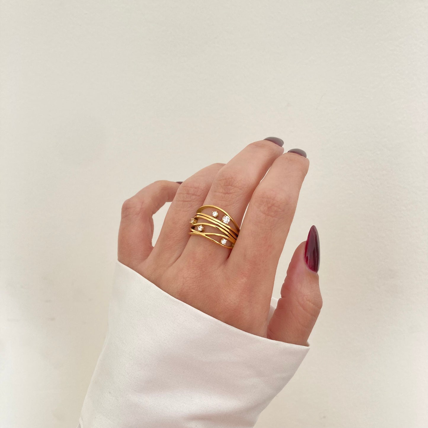 Six Layer Zircon Ring