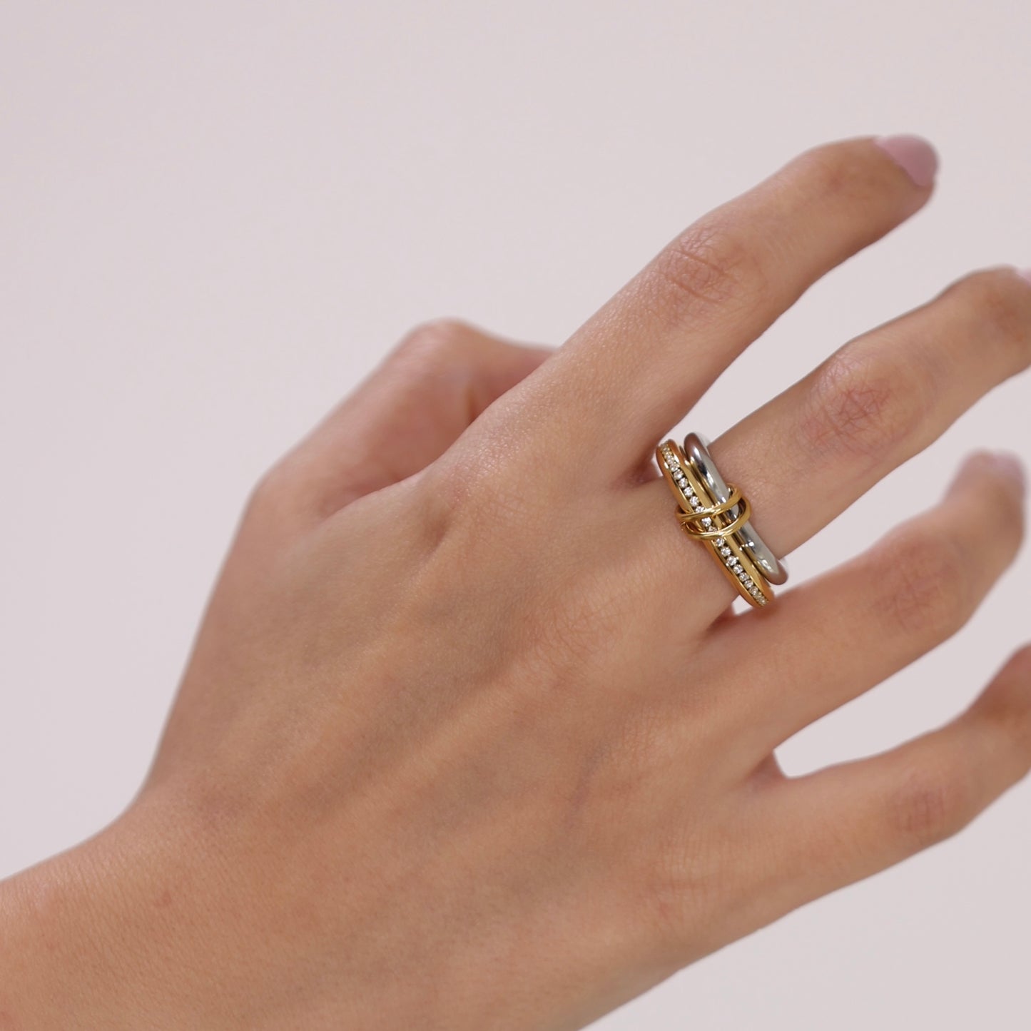 Double zircon Ring