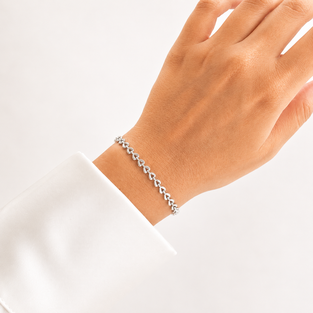 Hearts Bracelet Silver