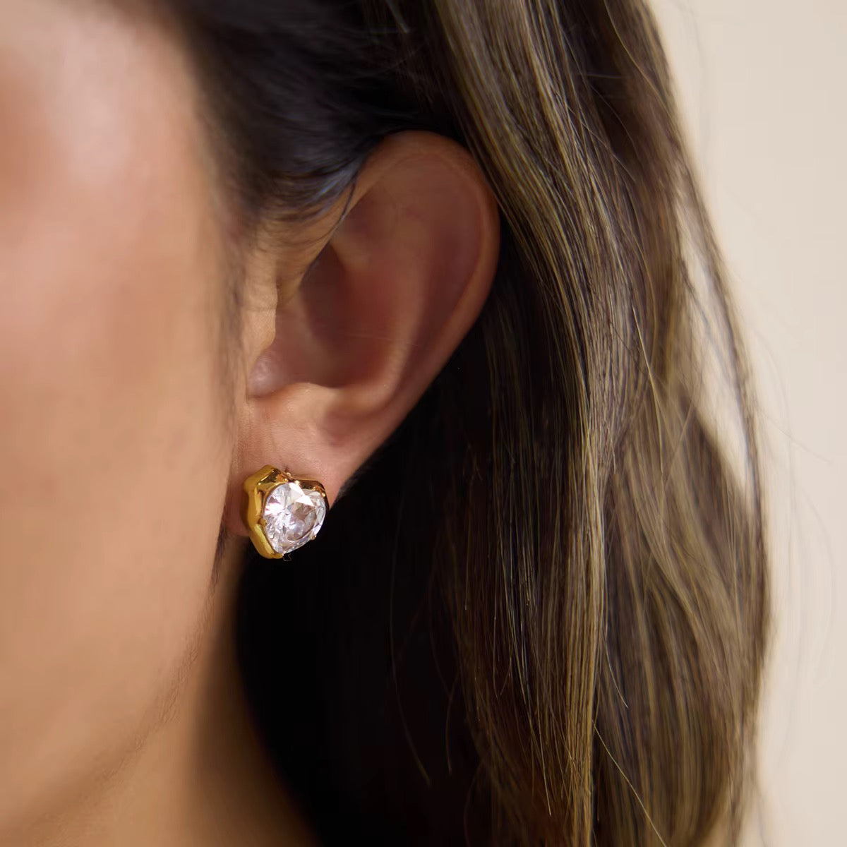 Statement Heart Stud Earrings