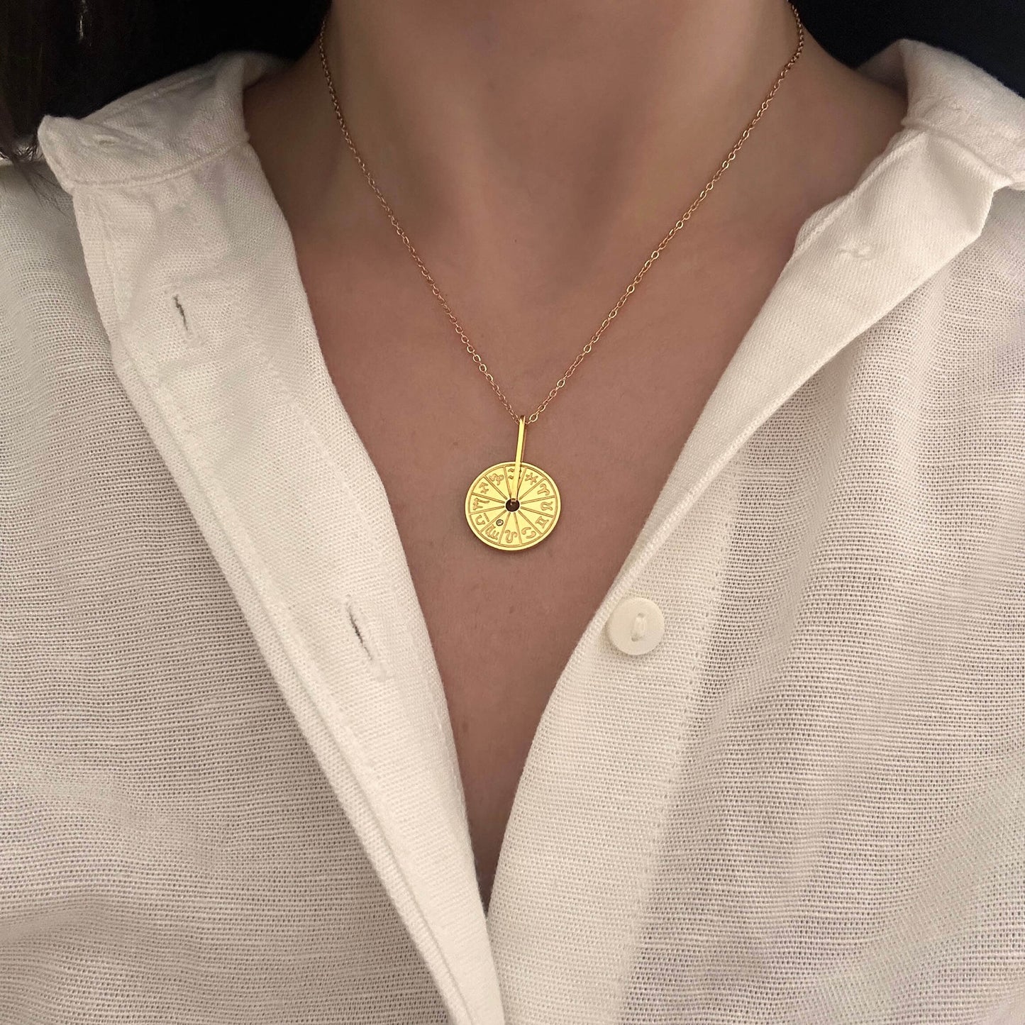 Zodiac Wheel Necklace
