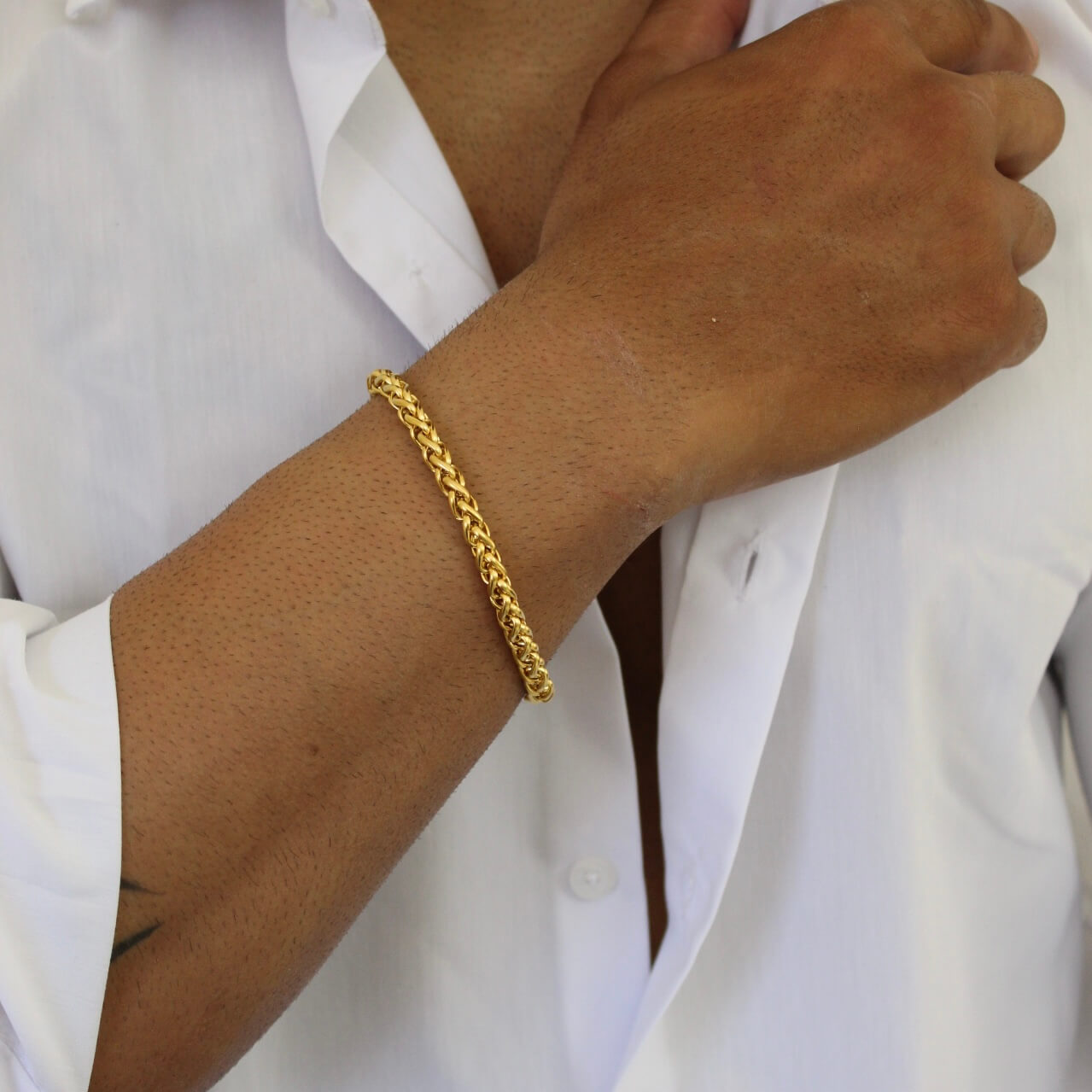 Wheat Gold Bracelet - Men