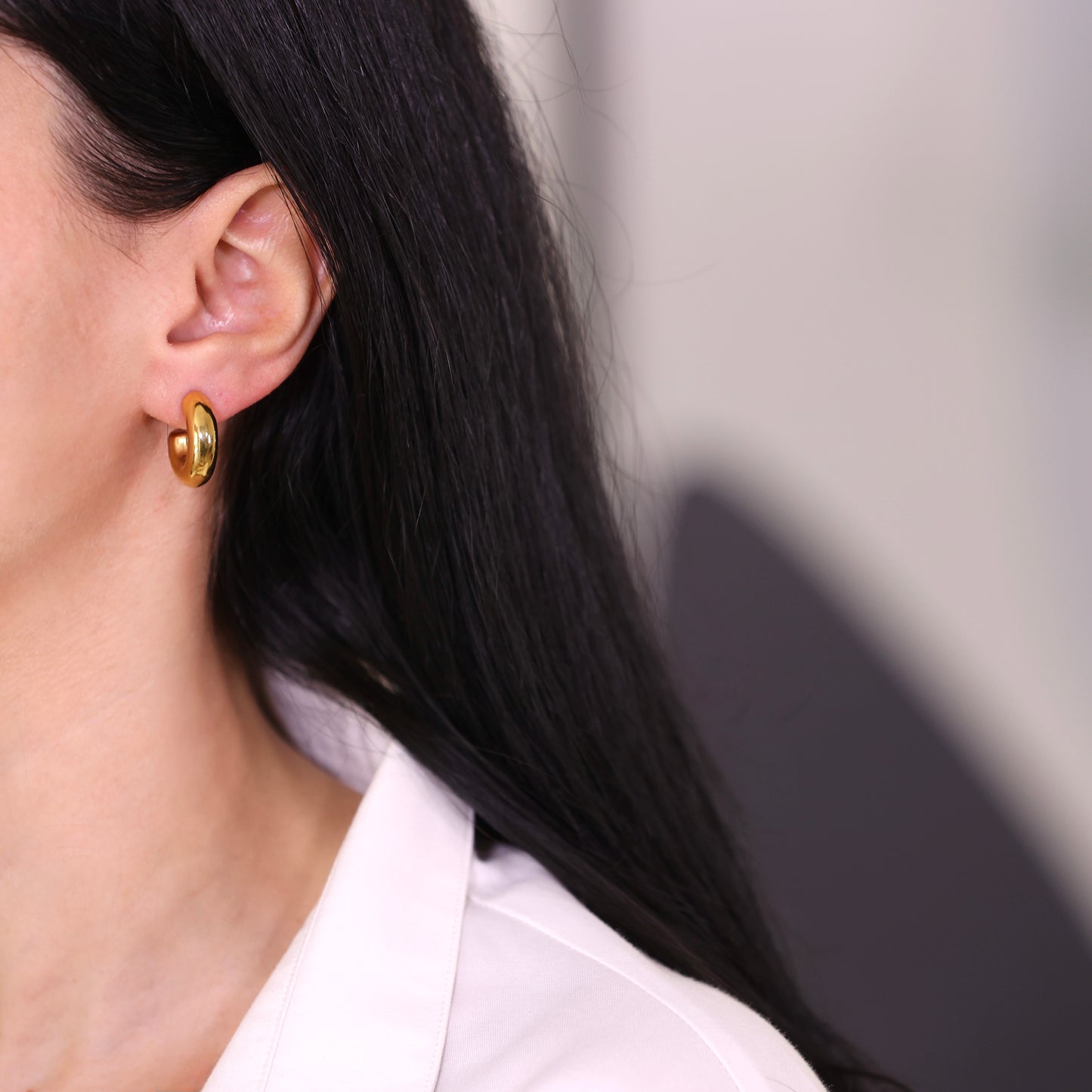 Mini Bubbly Hoop Earrings Gold