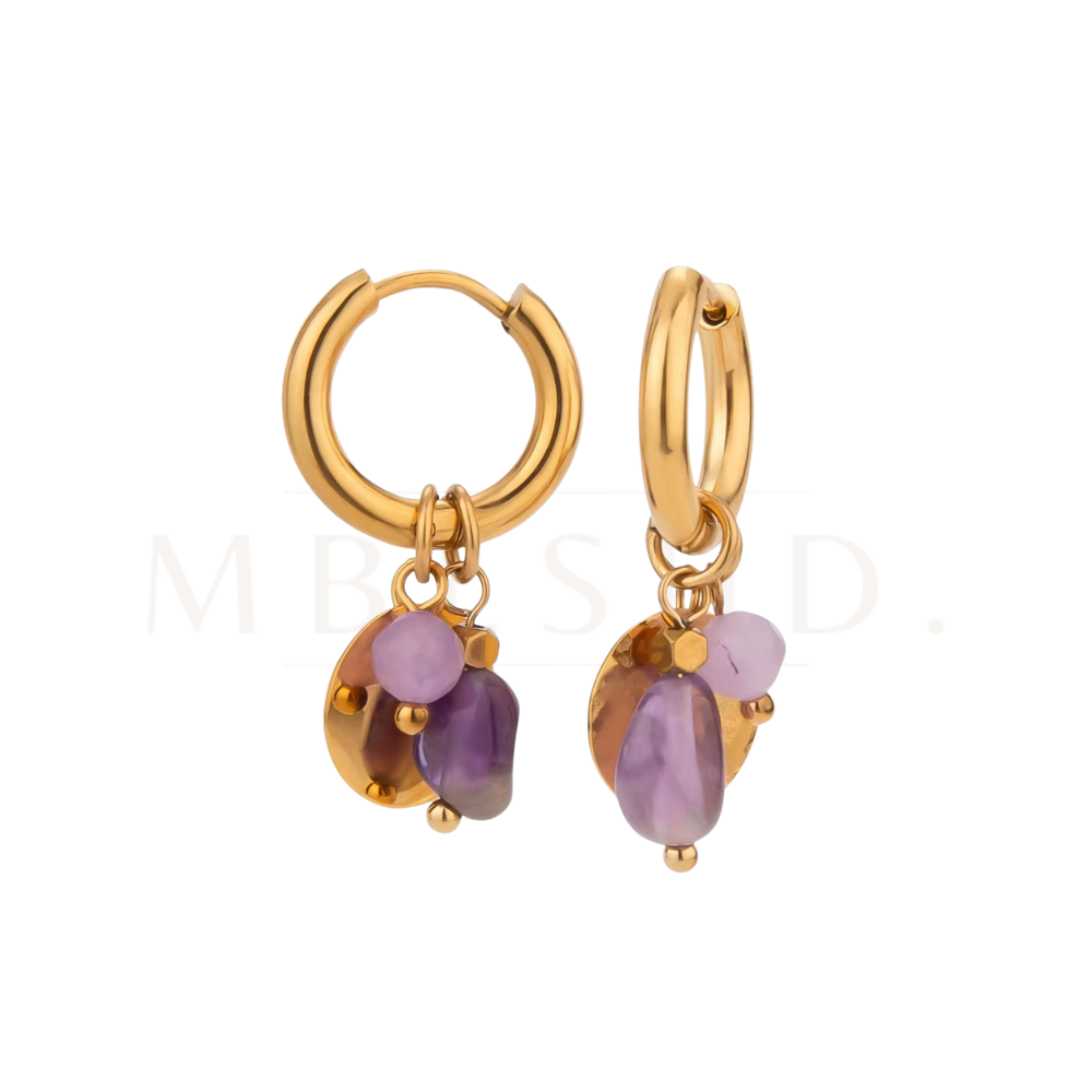 Purple Charms Earrings