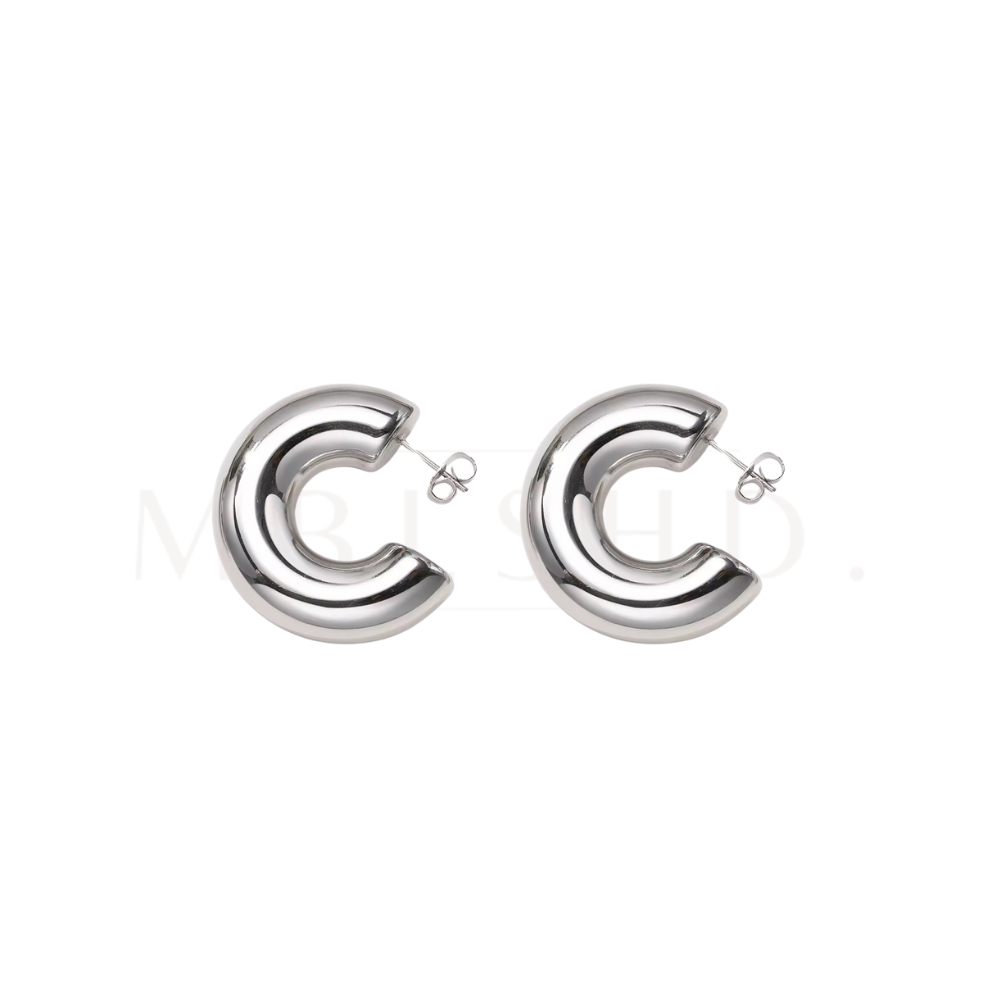 Bubbly Hoops -Silver-