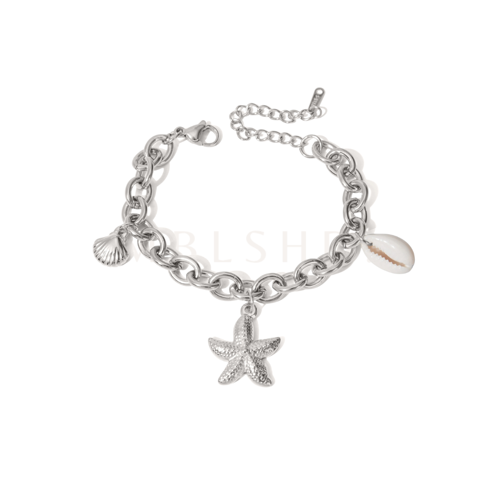 Chunky Starfish Bracelet Silver