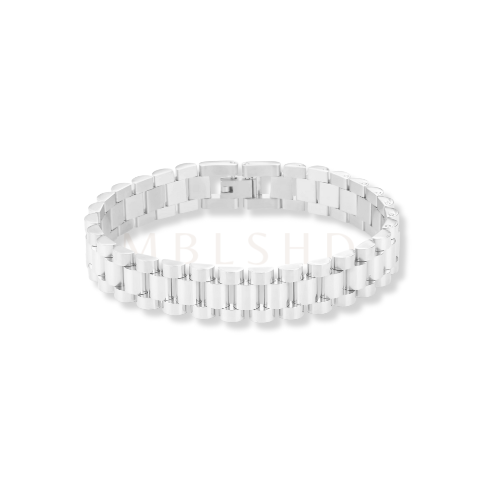 Silver Watch Strap Bracelet