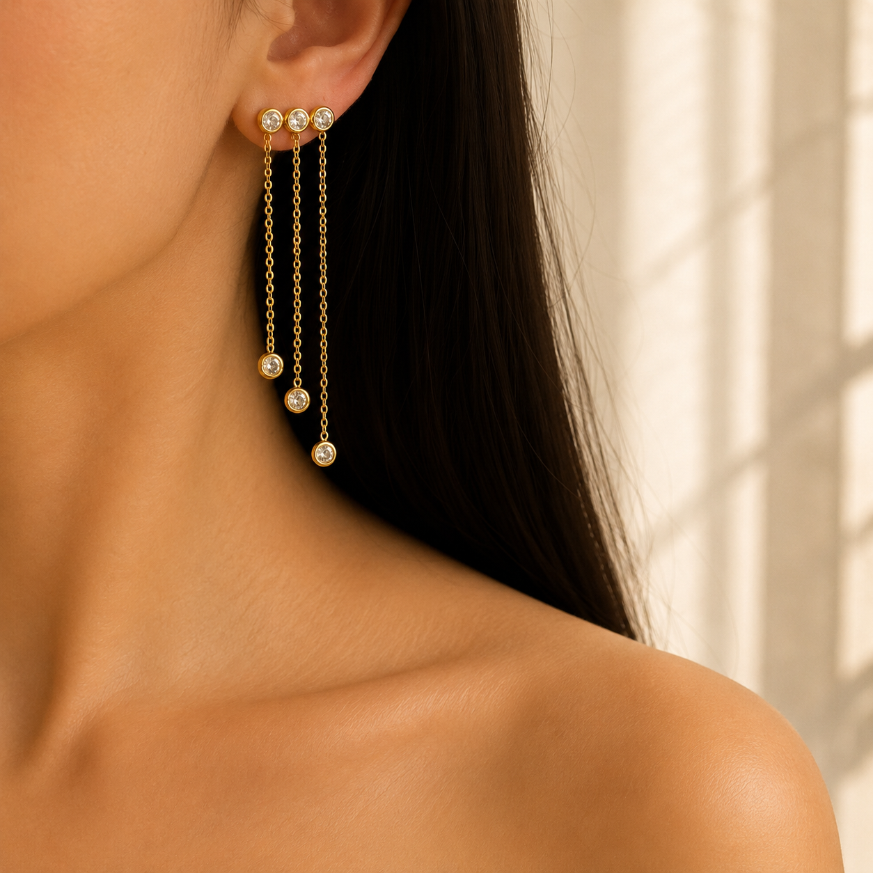 Halo Drop Earrings
