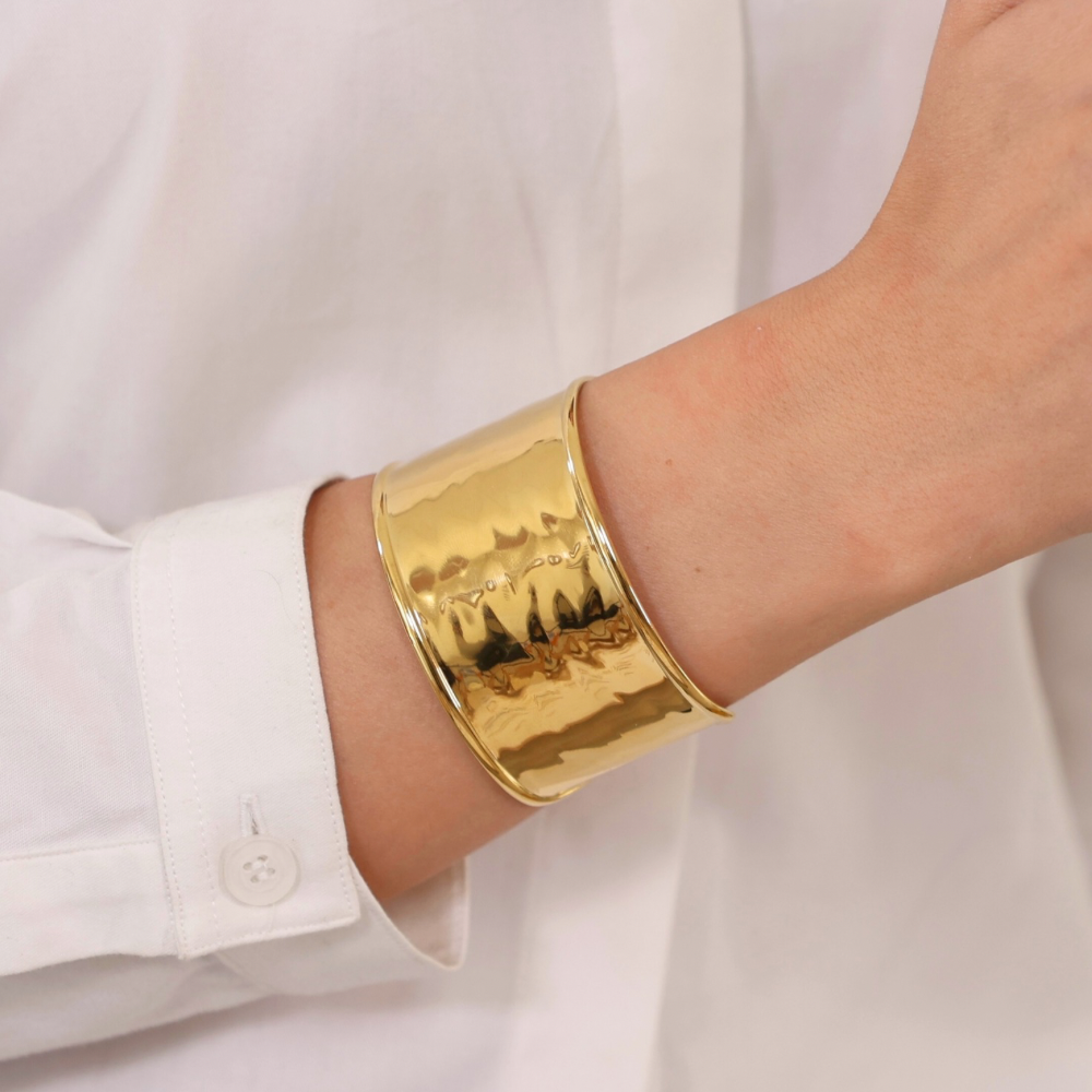 Statement Hammered Bangle