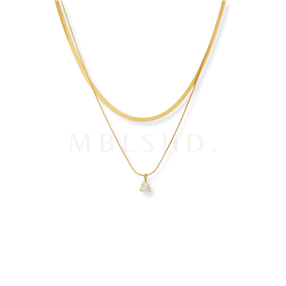 Dainty Drop Layered Necklace