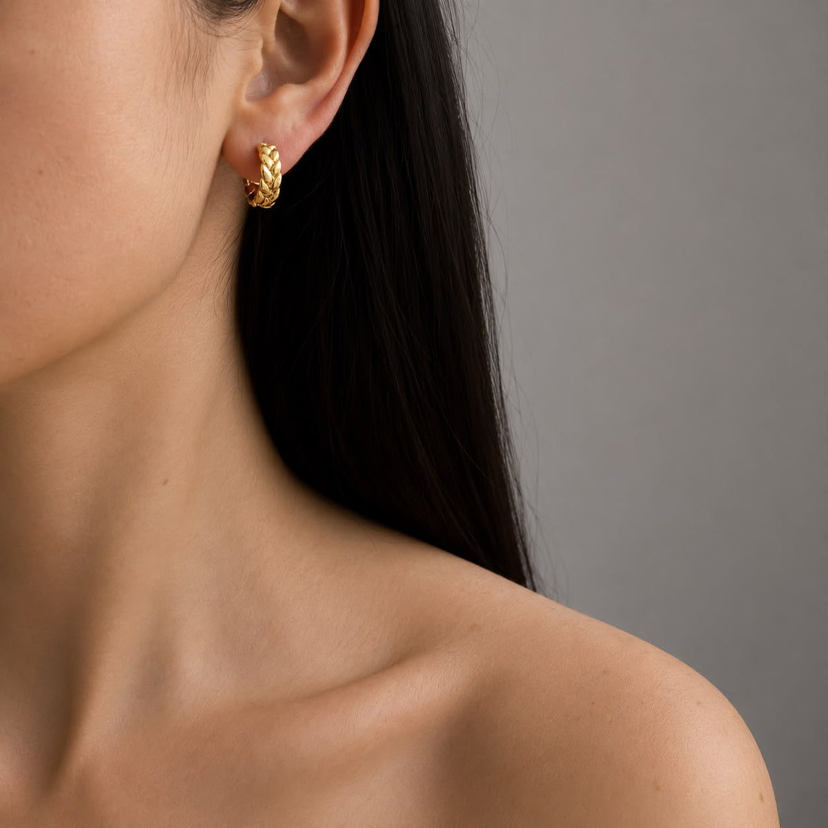 Dainty Braided Hoop Earrings