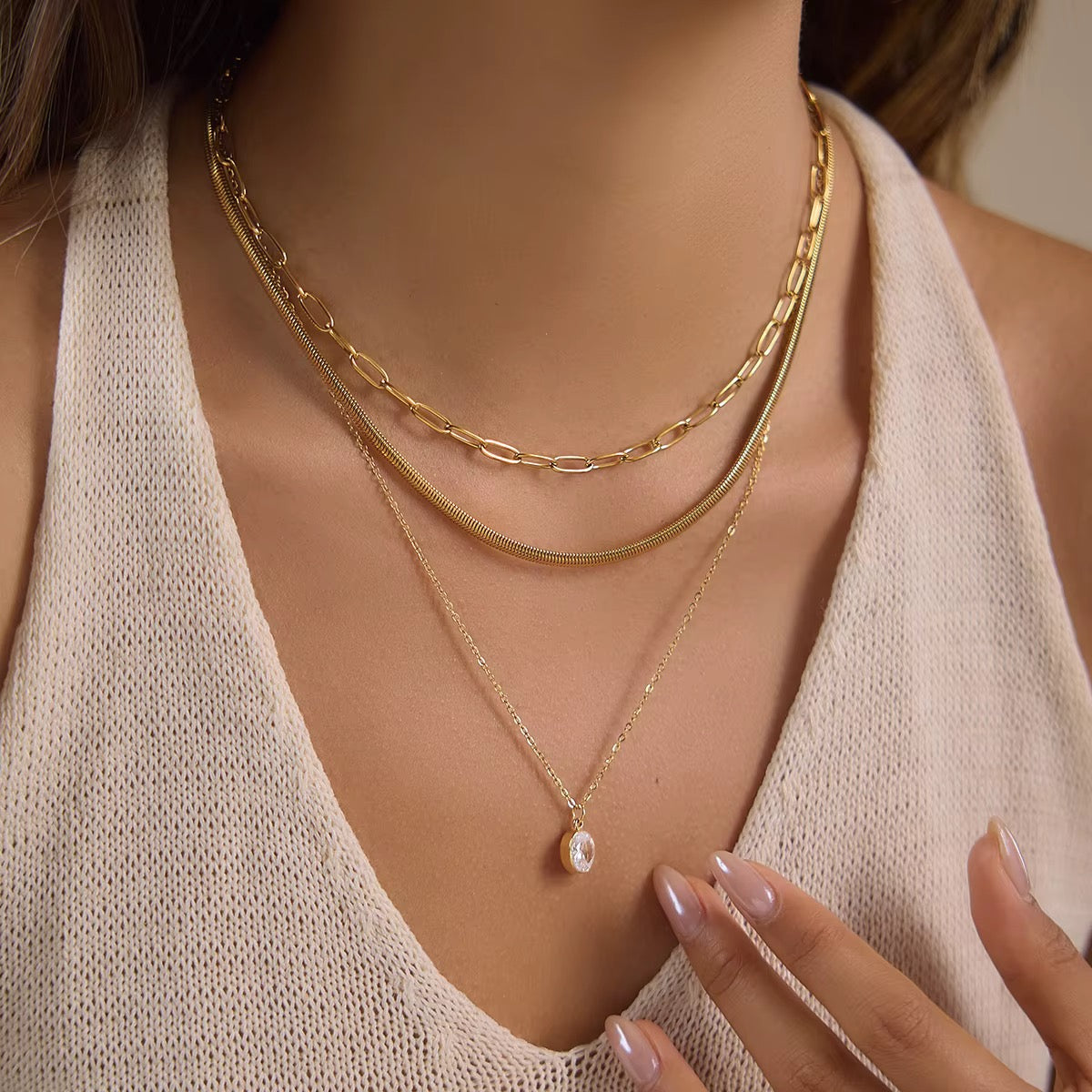 Crystal Drop Necklace